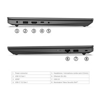 LENOVO NTB V15 G4 - i5-13420H,15.6" FHD,8GB,512SSD,HDMI,Int. Intel UHD,cam,black,W11H,2Y CC