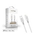 RhinoTech LITE MFi kabel s nylonovým opletem USB-A na Lightning 1.2m stříbrná