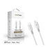 RhinoTech LITE MFi kabel s nylonovým opletem USB-C na Lightning 1.2m stříbrná