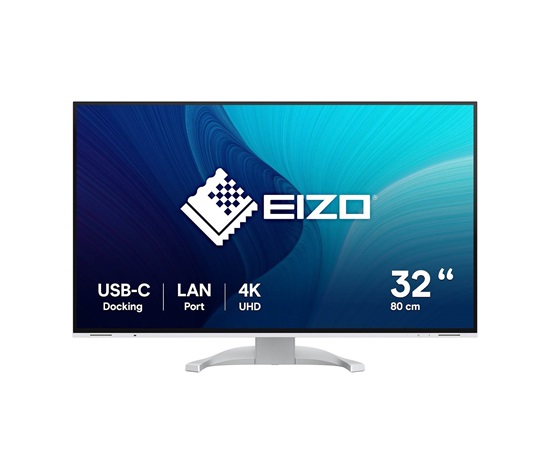 EIZO MT 31,5" EV3240X-WH FlexScan, IPS, 3840x2160, 350nit, 2000:1, 5ms, USB-C, DisplayPort, USB, HDMI, KVM, Repro, Bílý