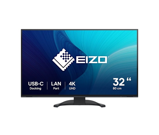 EIZO MT 31,5" EV3240X-BK FlexScan, IPS, 3840x2160, 350nit, 2000:1, 5ms, USB-C, DisplayPort, USB, HDMI, KVM, Repro, Černý