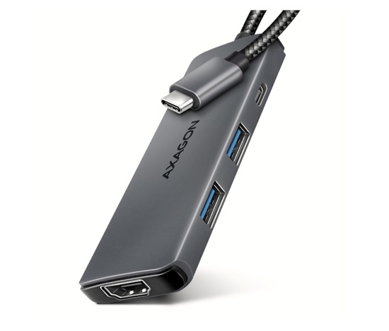 AXAGON HMC-5H8K, USB 5Gbps hub, 2x USB-A, USB-C, HDMI 8k/30Hz, PD 100W, kábel USB-C 15cm