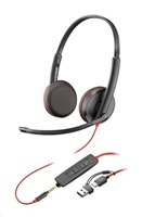 Poly Blackwire 3225 náhlavní souprava, 3.5 mm jack + USB-C/A adaptér, stereo (bulk)