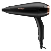 BaByliss D570DE fén na vlasy, 2200 W, ionizace, 2 rychlosti, 3 teploty, difuzér, tvarovací kartáč, černá