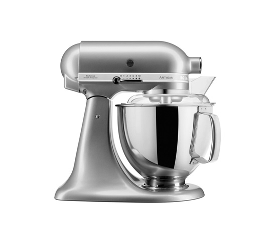 KitchenAid Artisan 5KSM175PSECU Kuchyňský robot - 10 rychlostí, planetární systém, celokovová konstrukce, stříbrná