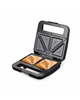 ORAVA ST-107 sendvičovač, nepřilnavý povrch, tepelná pojistka, 2 kontrolky, černý / stříbrný