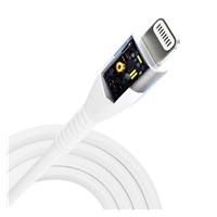 3mk datový kabel - Hyper Silicone Cable Type-C to Lightning 20W 3A, bílá