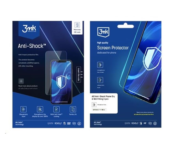 3mk All-Safe - AIO fólie Anti-shock Dry & Wet Fitting Phone, 5 ks