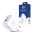 3mk síťová nabíječka - Hyper Charger 68W, GaN, 1x USB-C (PD), 1x USB, bílá