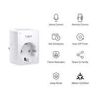 TP-Link Tapo P100M(EU) chytrá WiFi mini zásuvka (2300W,10A,2,4 GHz,BT)