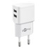 Goobay Napájecí a nabíjecí adaptér 230V na 2x USB, max.2,4A, bílý