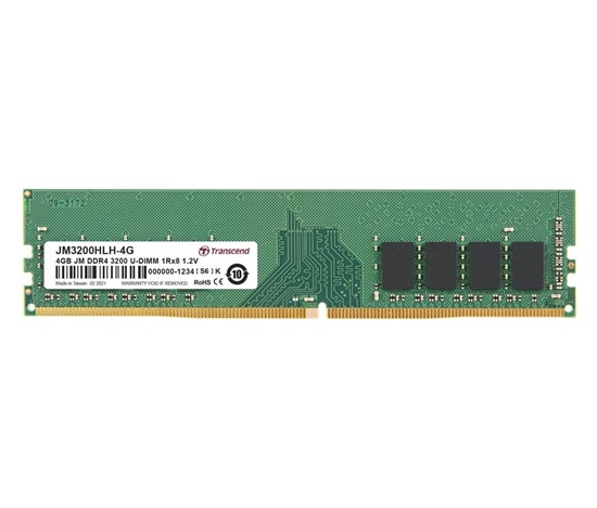 TRANSCEND DIMM DDR4 4GB 3200MHz 1Rx8 CL22 1.2V