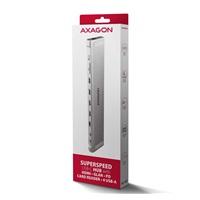 AXAGON HMC-10HLS, USB 5Gbps hub, 4x USB-A, HDMI 4k/60Hz, RJ-45 GLAN, SD/mSD, PD 100W, kábel USB-C 25cm
