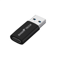RhinoTech USB-C F na USB-A 3.0 M redukce, OTG. černá
