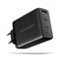 AXAGON ACU-DPQ100, GaN nabíjačka do siete 100W, 3x port (USB-A + dual USB-C), PD3.0/PPS/QC4+/Apple, čierná