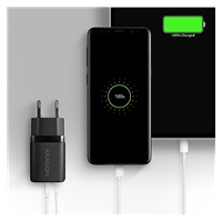 AXAGON ACU-PQ20, nabíjačka do siete 20W, 2x port (USB-A + USB-C), PD3.0/PPS/QC4+/AFC/Apple, čierna