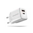 AXAGON ACU-PQ20W nabíjačka do siete 20W, 2x port (USB-A + USB-C), PD3.0/PPS/QC4+/AFC/Apple, biela