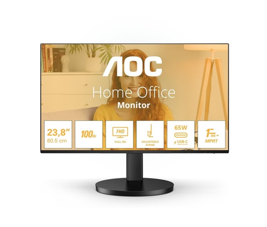 AOC MT IPS LCD WLED 23,8" 24B3CF2 - IPS panel, 100Hz, 1920x1080, HDMI, USB-C, USB 3.2, repro, nast. vyska