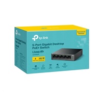 TP-Link LiteWave switch LS105GP (5xGbE, 4xPoE+, 65W, fanless)