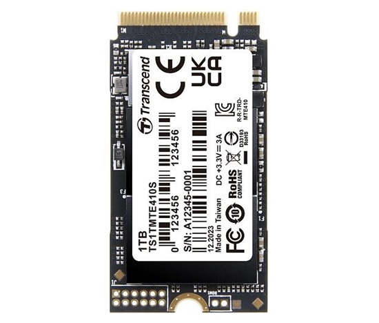 TRANSCEND SSD 1TB 410S, M.2 2242, PCIe Gen4x4, NVMe, 3D TLC, DRAM-less