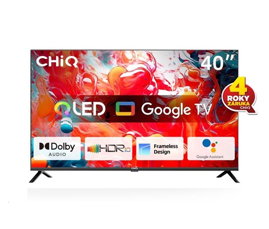 CHiQ L40QH7G TV 40", QLED, Full HD, Google TV, Frameless, Dolby Audio, dbx-tv, HDR 10