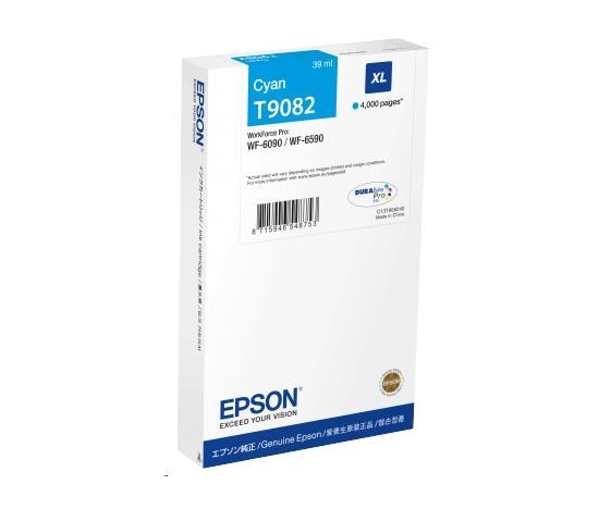 Atramentová kazeta EPSON WorkForce-WF-6xxx XL Cyan 39 ml