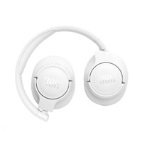 JBL Tune 720BT White bezdrátová sluchátka přes uši, Bluetooth 5.3, až 76 hodin a rychlé dobití, bílá