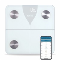 Salente SlimFit, osobní diagnostická fitness váha, Bluetooth, bílá