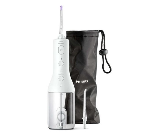 Philips Sonicare HX3826/31 ústní sprcha, 3 stupně intenzity, cestovní, 250 ml, bílá