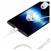 3mk sluchátka - Wired Earphones USB-C, bílá