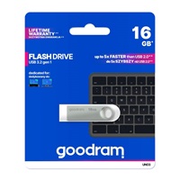 GOODRAM Flash Disk UNO3 16GB, USB 3.2 Gen1, stříbrná