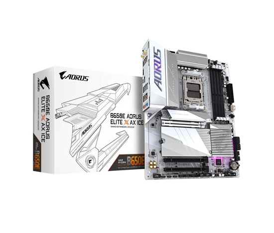 GIGABYTE MB Sc AM5 B650E AORUS ELITE X ICE, AMD B650, 4xDDR5, 2x HDMI, 1xUSB-C, E-ATX