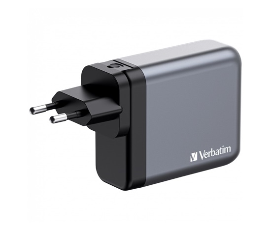 VERBATIM GaN Nabíječka do sítě GNC-140, 140W, 3x USB-C, 1x USB