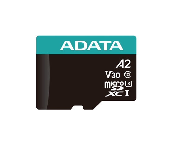 ADATA MicroSDXC karta 256GB Premier Pro UHS-I V30S (R:100/W:80 MB/s) + SD adaptér