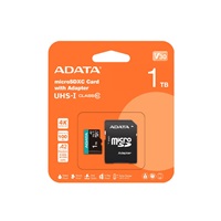 ADATA MicroSDXC karta 1TB Premier Pro UHS-I V30S (R:100/W:80 MB/s) + SD adaptér