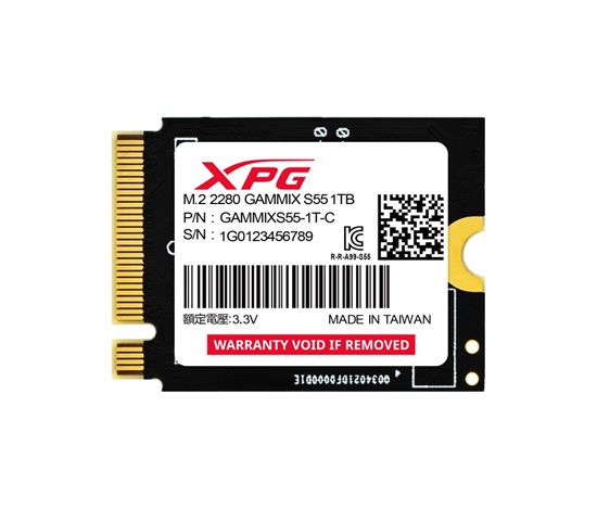 ADATA SSD 1TB XPG GAMMIX S55, PCIe Gen4x4, M.2 2230, (R:5000/ W:3700MB/s)