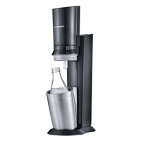 SodaStream Crystal 3.0 výrobník sody, 0,6l skleněná karafa, bombička s CO2, černý