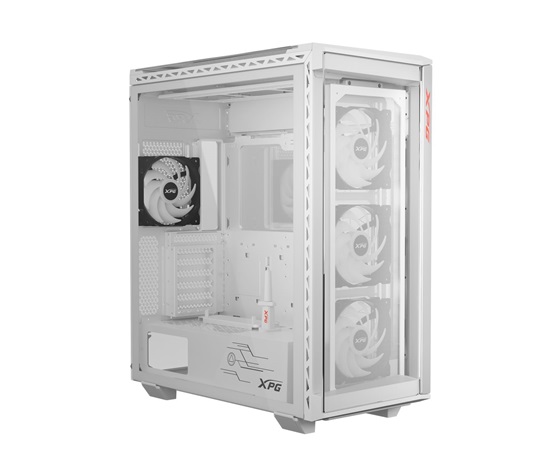 ADATA XPG case BATTLECRUISER II Mid-Tower, bez zdroje, 4x 120mm ARGB Fan, Bílá