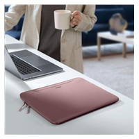tomtoc Light-A21 Dual-color Slim Laptop Handbag, 13,5 Inch - Raspberry