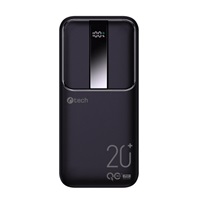 C-TECH Powerbanka 20000mAh, Li-Pol, 22,5W, USB-C/USB-A/micro USB