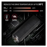 AXAGON CLR-M2XT, hliníkový pasívny chladič pre jedno aj obojstranný M.2 SSD disk, výška 24 mm