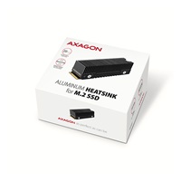 AXAGON CLR-M2XT, hliníkový pasívny chladič pre jedno aj obojstranný M.2 SSD disk, výška 24 mm