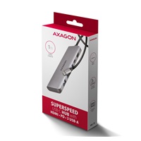 AXAGON HMC-5H, USB 5Gbps hub, 3x USB-A, HDMI 4k/30Hz, PD 100W, kábel USB-C 100cm