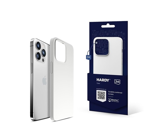 3mk ochranný kryt HARDY Silicone MagCase pro Apple iPhone 15 Pro Max, Silver-White