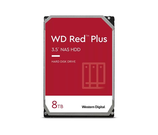 WD RED PLUS NAS WD80EFPX 8TB, SATAIII/600, Cache 256MB, 512MB/s, CMR