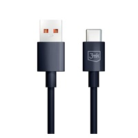 3mk datový kabel - Hyper Cable A to C 1.2m 3A, černá