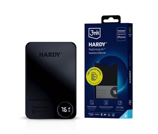 3mk powerbanka - HARDY MagSynergy Ni+ 10,000mAh, bezdrátové nabíjení