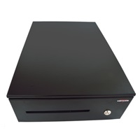 Virtuos pokladní zásuvka SK-325C - s kabelem, pořadač 6/8, 9-24V, černá