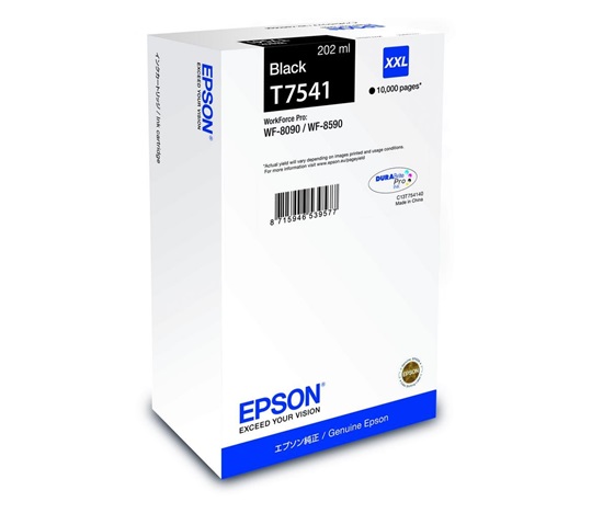 Čierna atramentová kazeta EPSON série WF-8xxx XXL Black - 10.000 str. (202 ml)