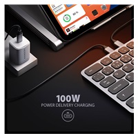 AXAGON HMC-KB-CS, USB 5Gbps hub s CZ/SK klávesnicou, HDMI 4K/60Hz, 3x USB-A, SD/mSD, audio, PD 100W, kábel USB-C 60cm